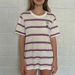 Nike Girls Olympic USA Striped Patriot Top - Size Large
